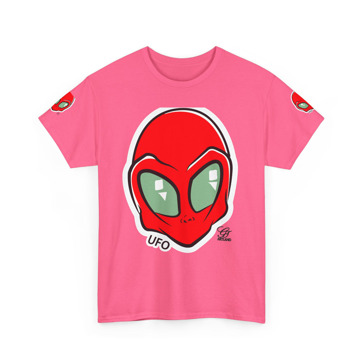 Red Alien Head UFO Tee | Retro Space Graphic T-Shirt