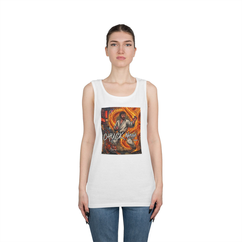 Chuck Norris Martial Arts Tank Top in Fire