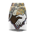 Interracial Hands Heart World Map Pencil Skirt | Anti-Racism Art by GT Artland