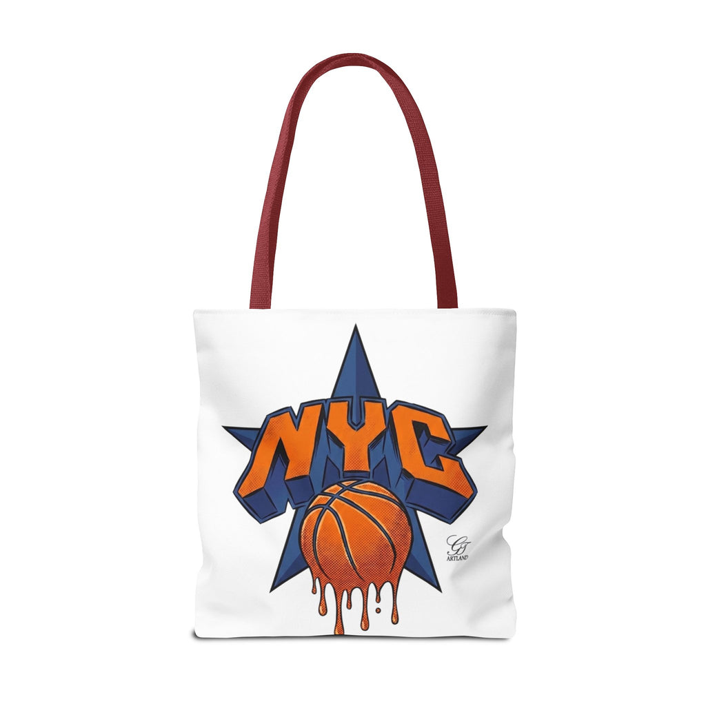 NYC Dripping Basketball Tote Bag | City Basketball Design by GT Artland