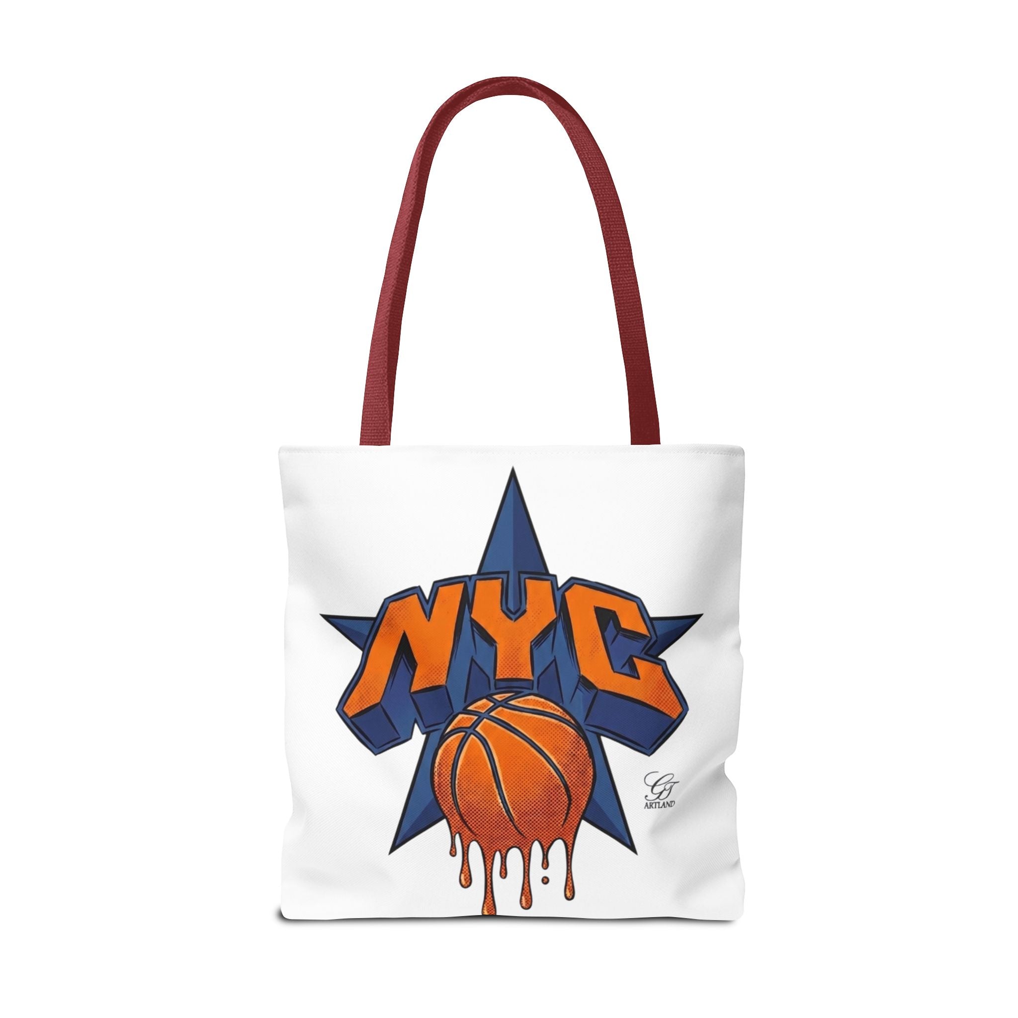 NYC Dripping Basketball Tote Bag | City Basketball Design by GT Artland