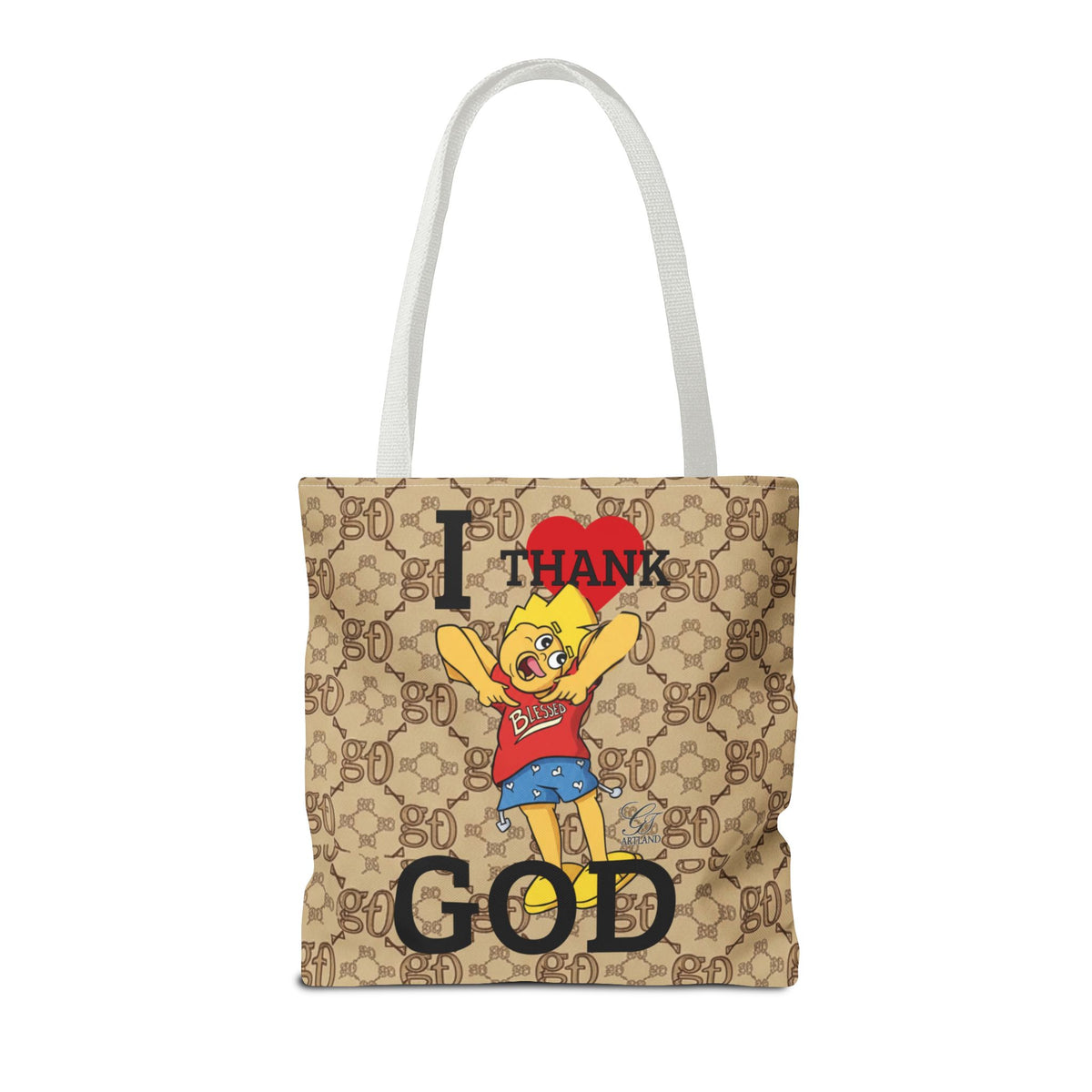 I  Thank God Tote Bag | URBAN CARTOON BY GT ARTLAND