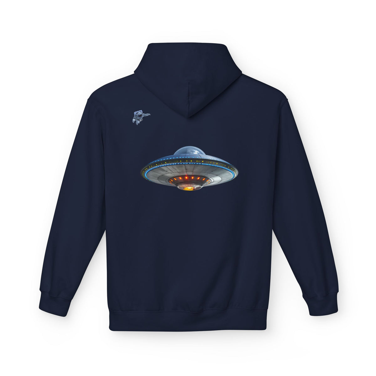 Retro UFO Spaceship Hoodie | Paranormal Alien Abduction Design