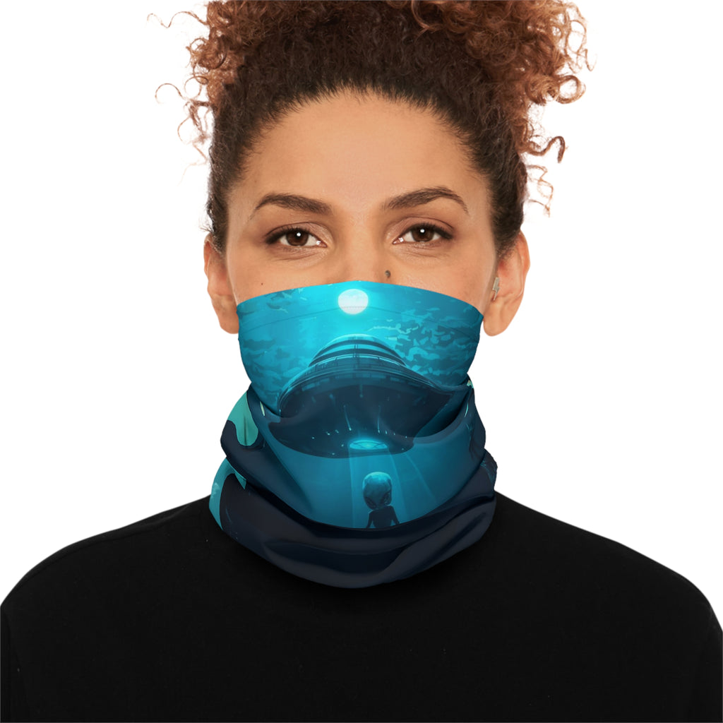 Underwater Graphic Alien Neck Gaiter - Face Mask