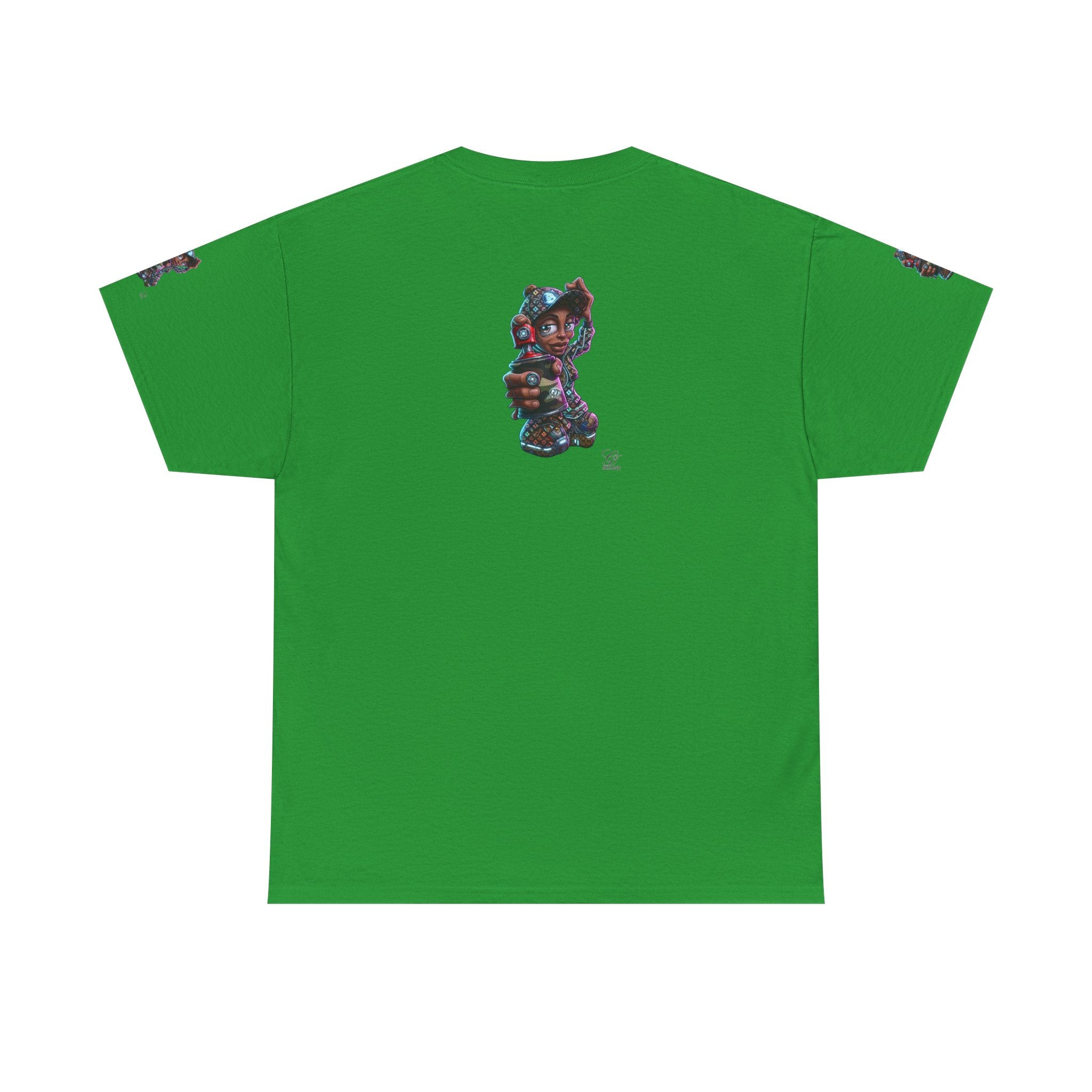 Ebony Futuristic Urban Spray Can Kid Gamer Tee - Cute Streetwear Graphic T-Shirt by GT Artland