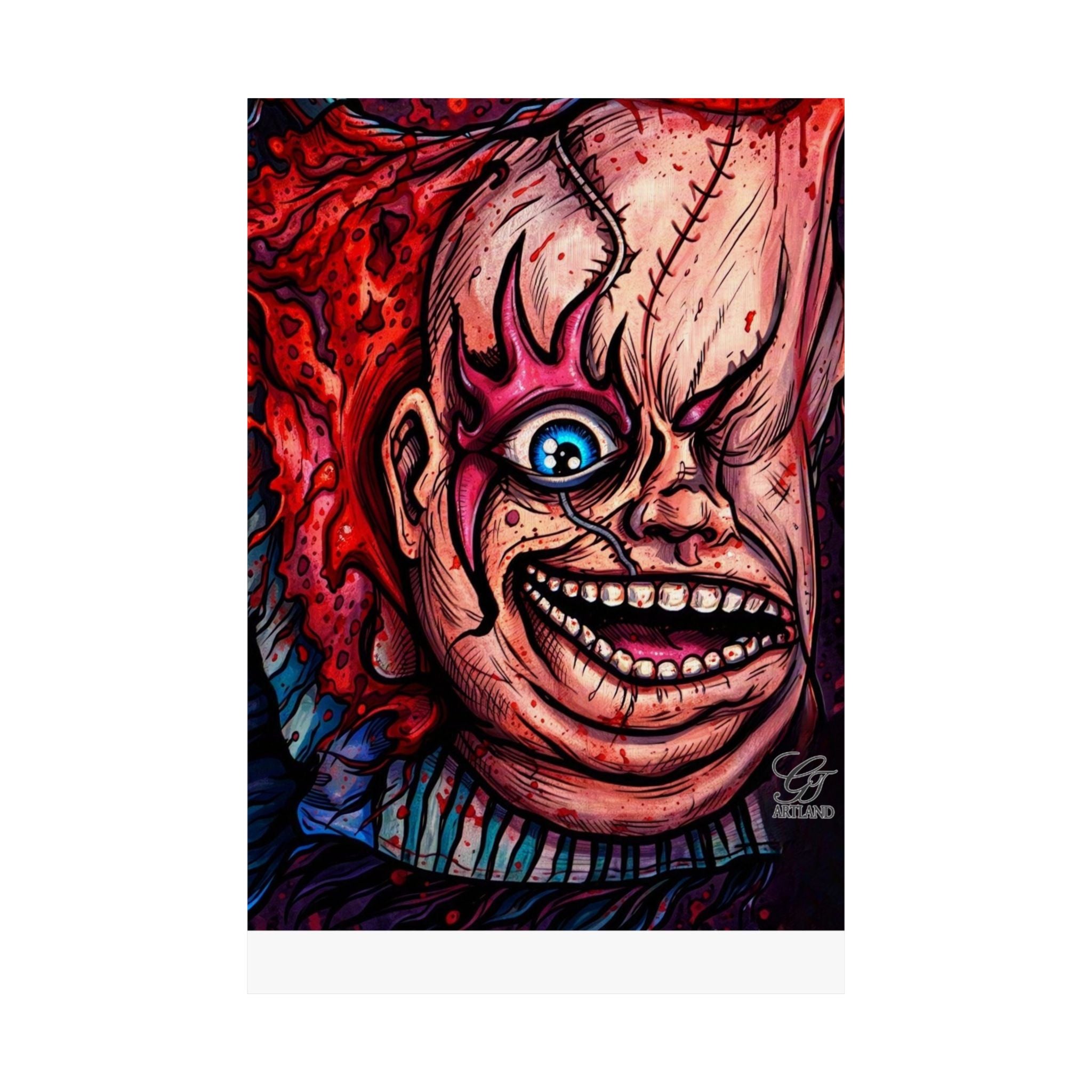Playtimes Over Horror Elite Designer Matte Vertical Posters by GT Artland