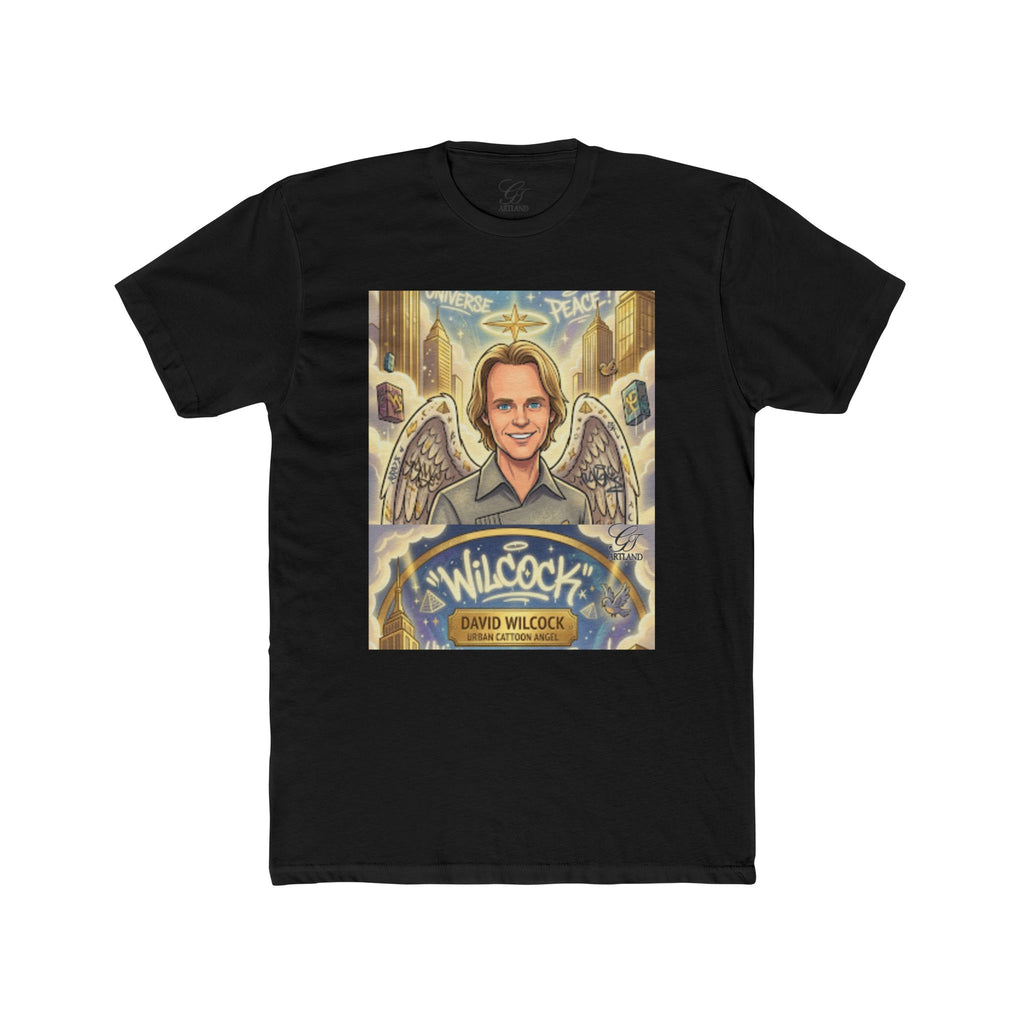 David Wilcock Angel Portrait Tee — Spiritual Memoir Graphic T-Shirt by GT Artland