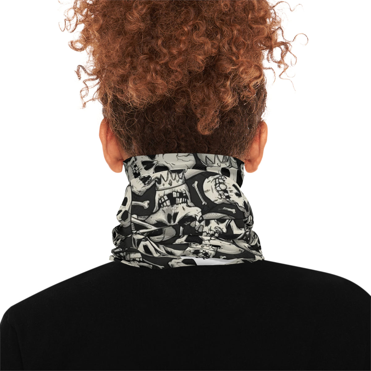 Exotic Skull Crown Neck Gaiter — Gothic Skull Seamless Face Mask by GT Artland