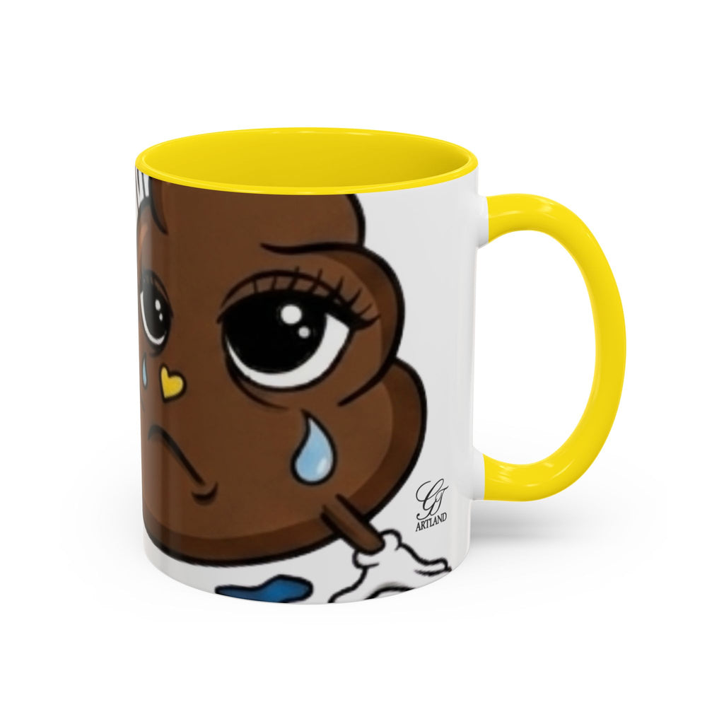 Sad Poop Emoji Coffee Mug – Funny Cute Collectors Novelty Accent Mug (11/15oz) by GT Artland