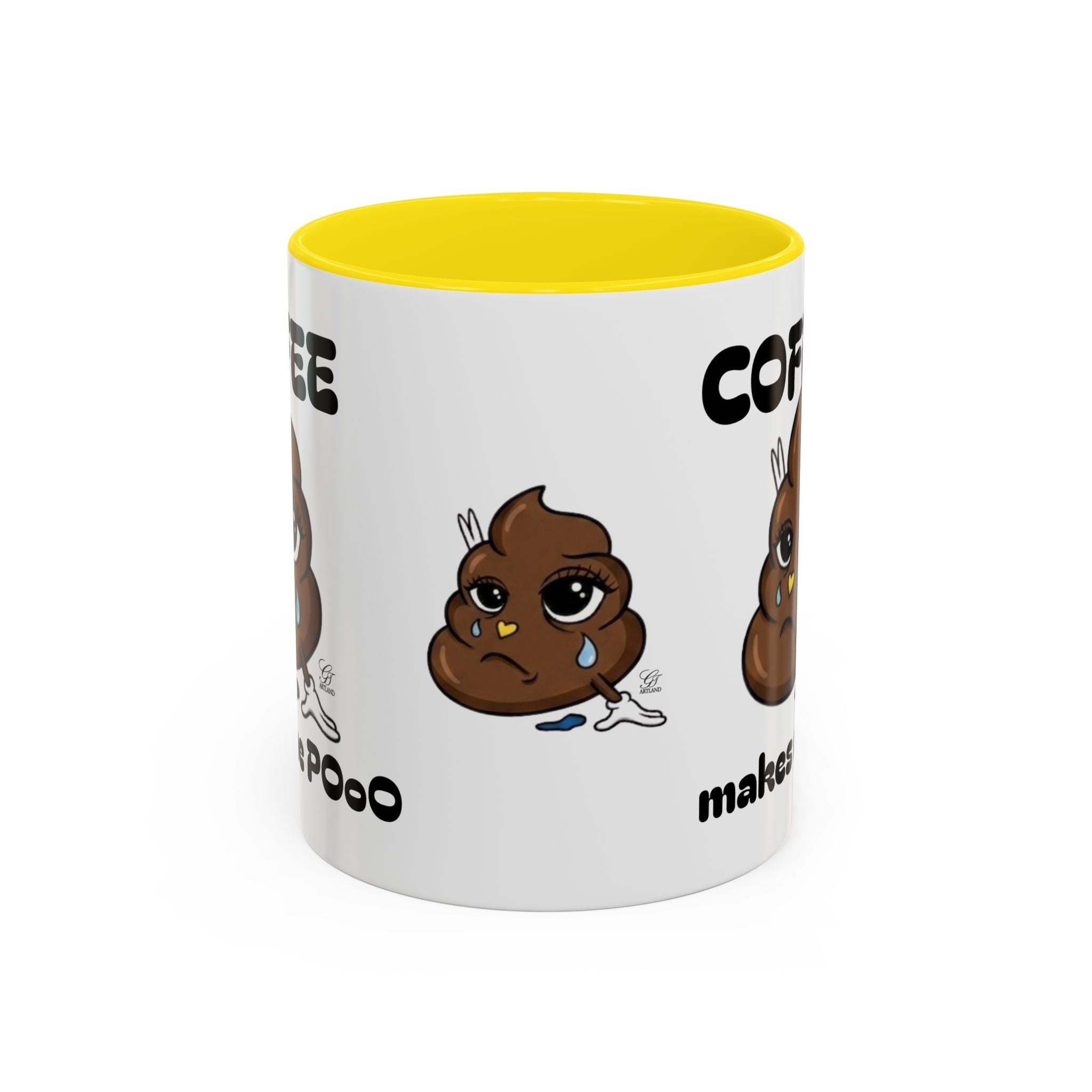 Coffee Mug — "Coffee Makes Me Pooo" Funny Novelty Accent Mug by GT Artland