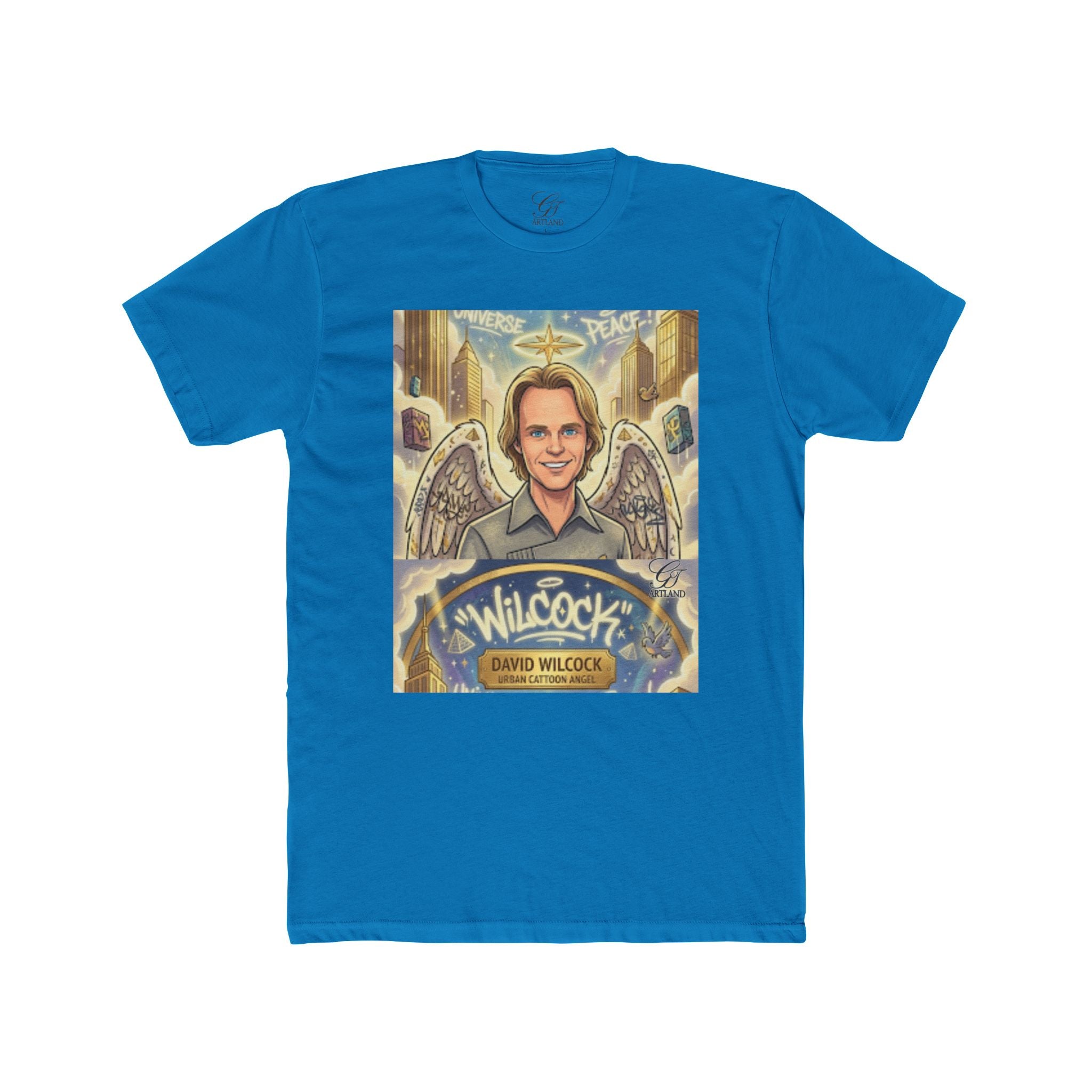 David Wilcock Angel Portrait Tee — Spiritual Memoir Graphic T-Shirt by GT Artland