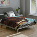 Western Dreamgirl Cowgirl on Horse Velveteen Blanket - Microfiber Throw