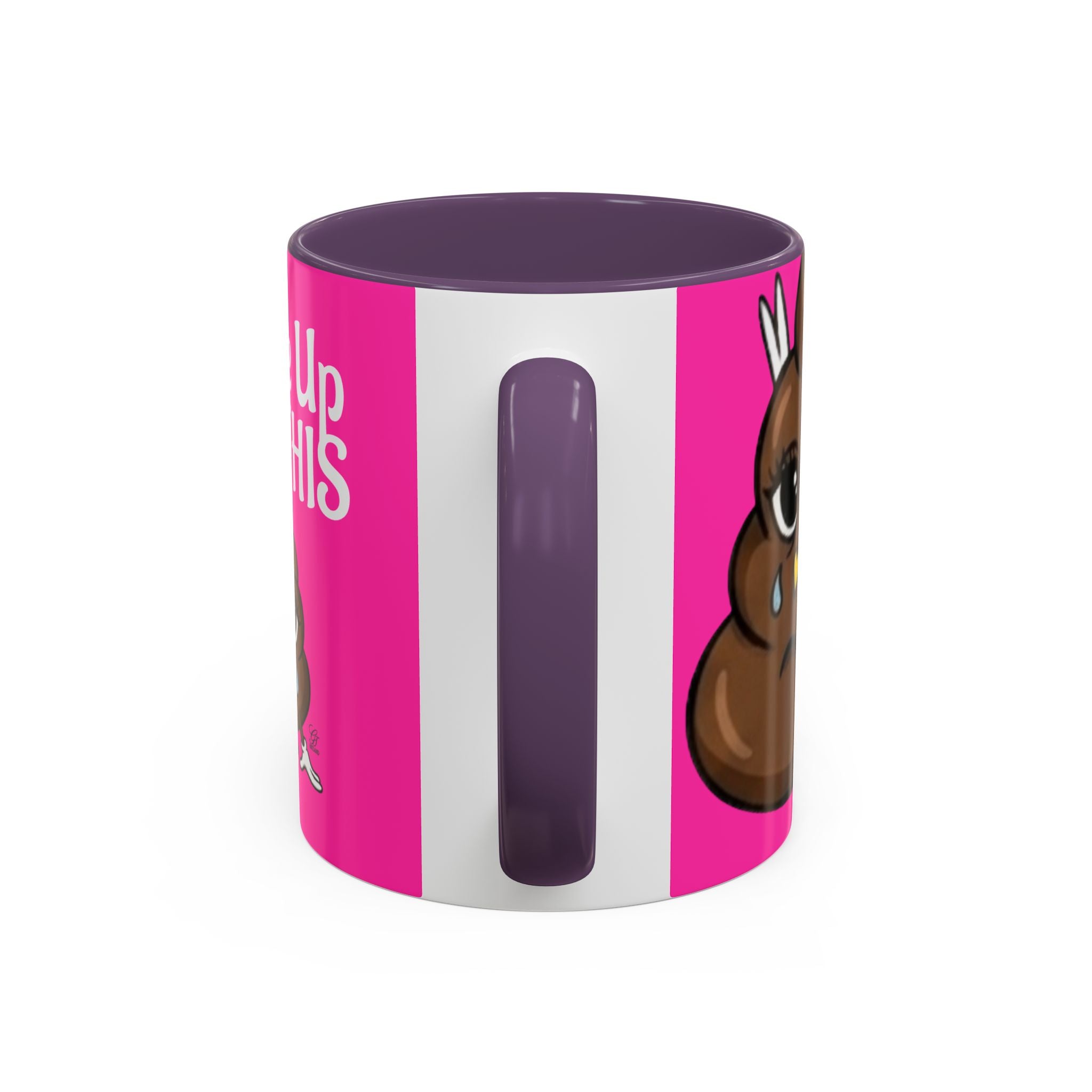 Coffee Mug — "I Woke Up Like This"  Poop Emoji Funny Pink Novelty Mug by GT Artland