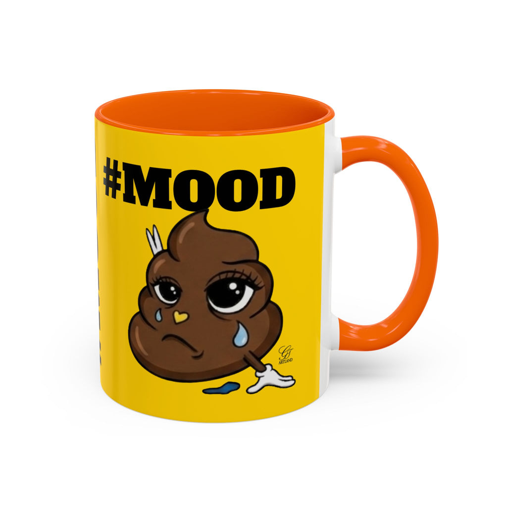 #MOOD Poop Emoji Accent Coffee Mug Yellow Edition — Funny 11/15oz Novelty Mug by GT Artland