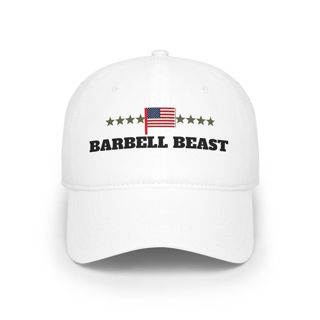 "BARBELL BEAST" Flag Embroidery Cap | American Baseball Hat