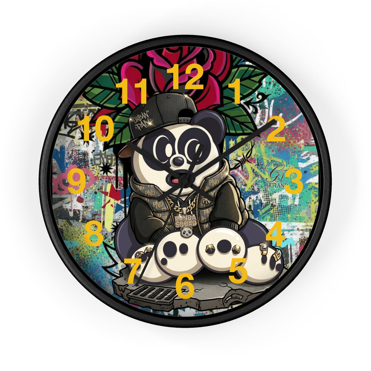 Graffiti Panda Designer Wall Clock