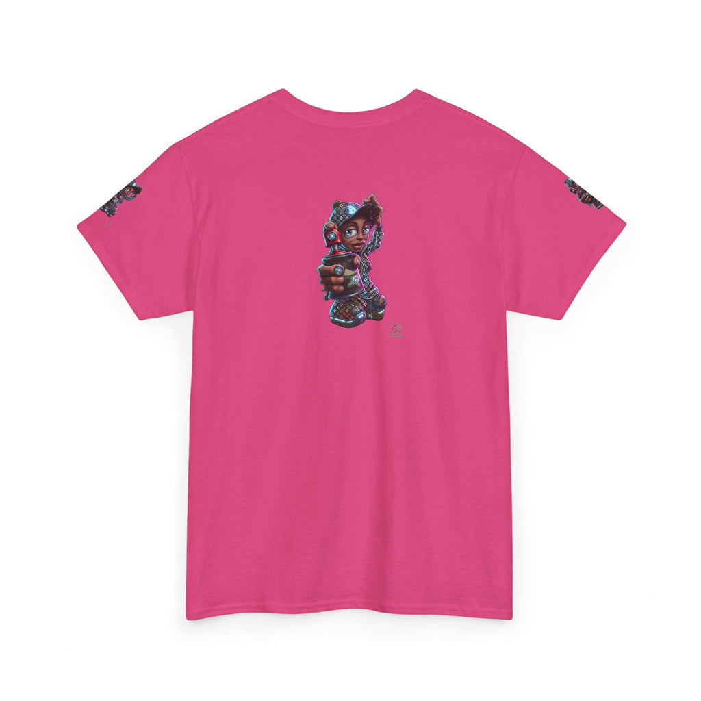 Ebony Futuristic Urban Spray Can Kid Gamer Tee - Cute Streetwear Graphic T-Shirt by GT Artland