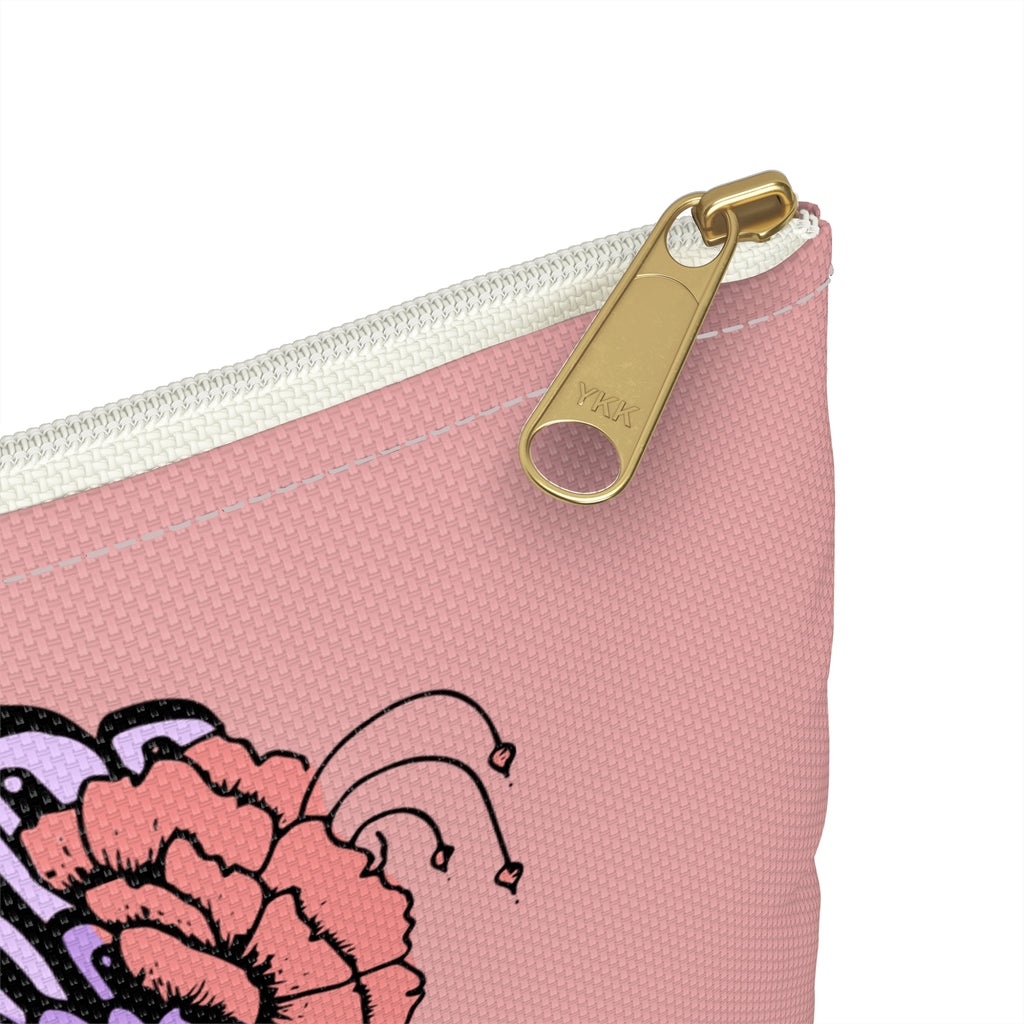 Tropical Floral Seashell Beauty Accessory Pouch - Makeup Bag