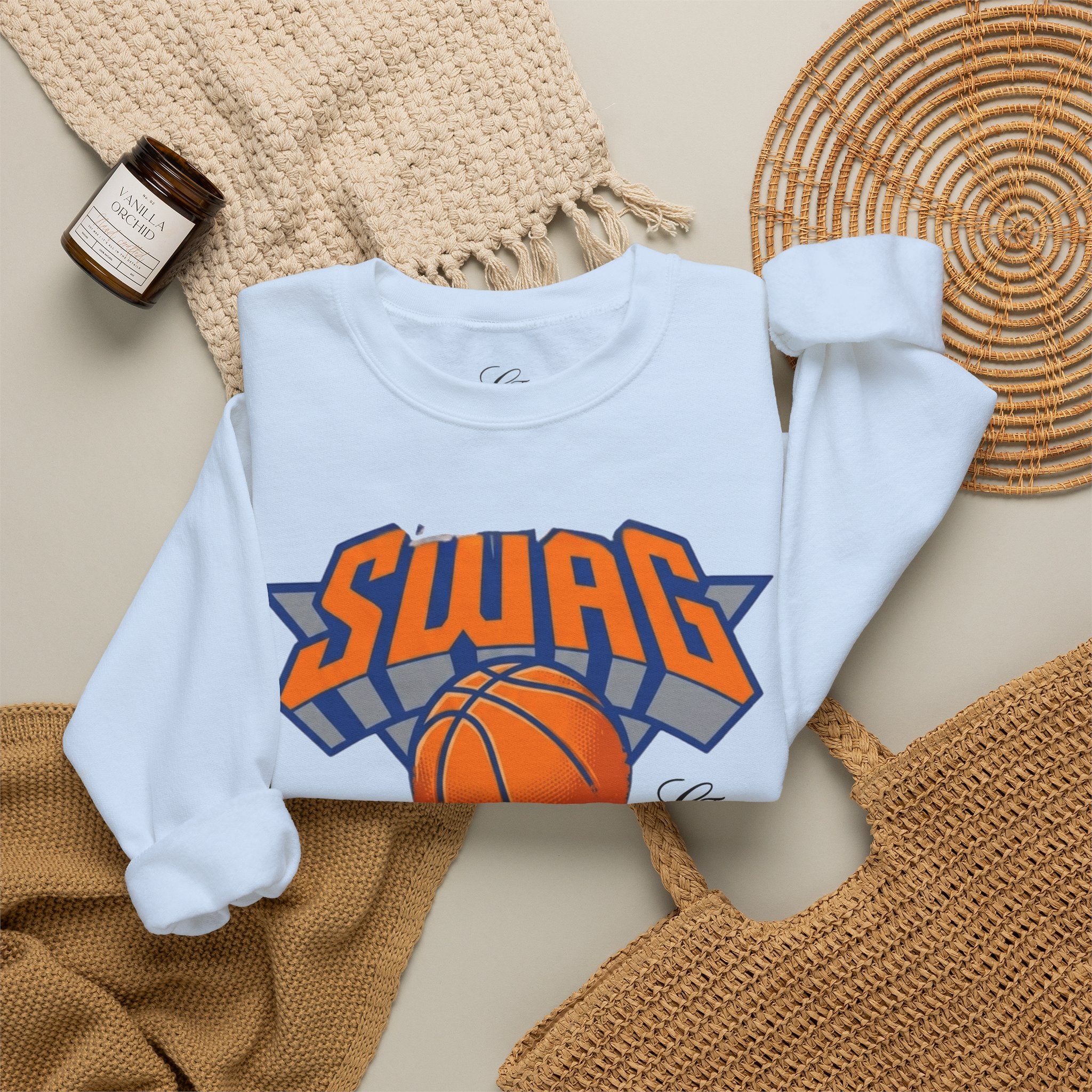 Swag Dripping Basketball Sweatshirt | Streetwear Hoop Graphic by GT Artland