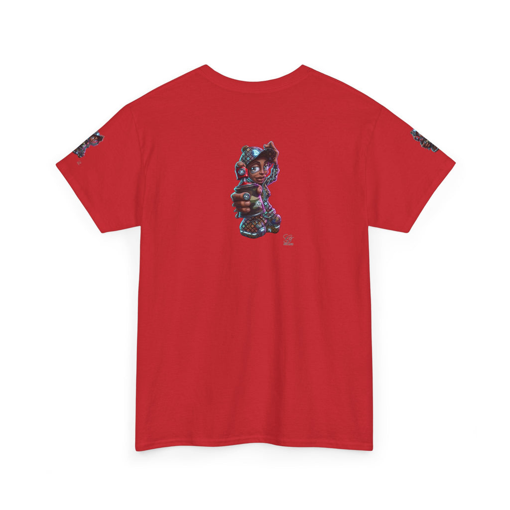 Ebony Futuristic Urban Spray Can Kid Gamer Tee - Cute Streetwear Graphic T-Shirt by GT Artland