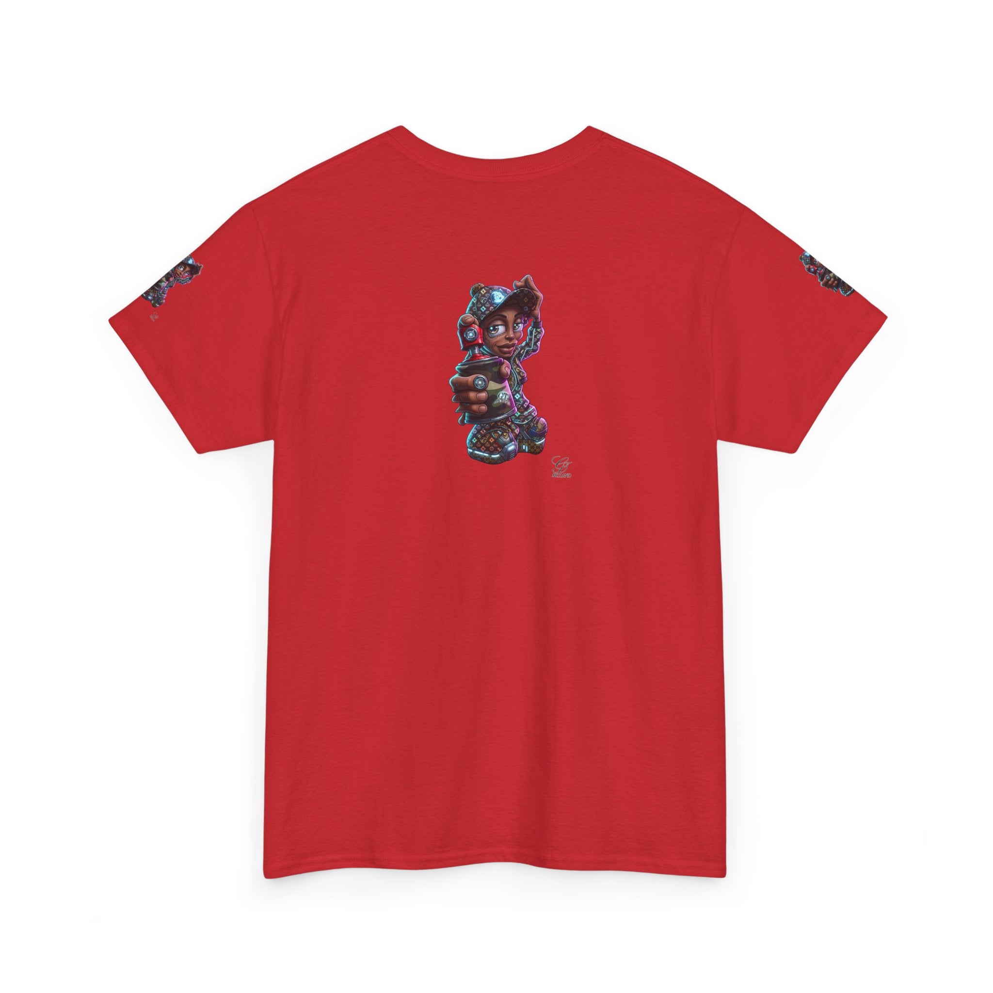 Ebony Futuristic Urban Spray Can Kid Gamer Tee - Cute Streetwear Graphic T-Shirt by GT Artland