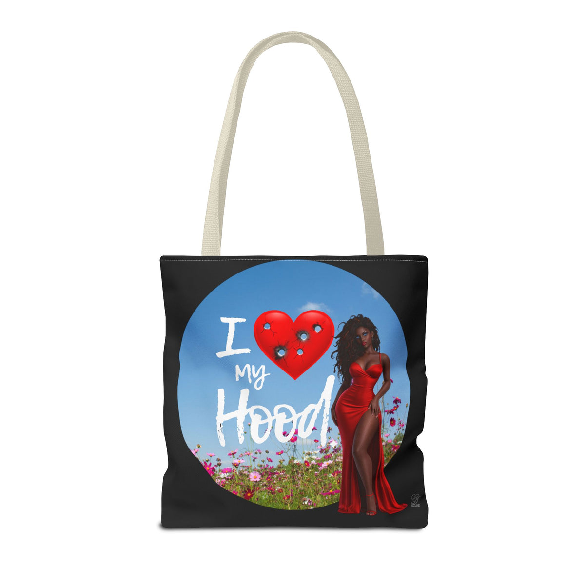 I Love My Hood tote bag | All-over print handbag