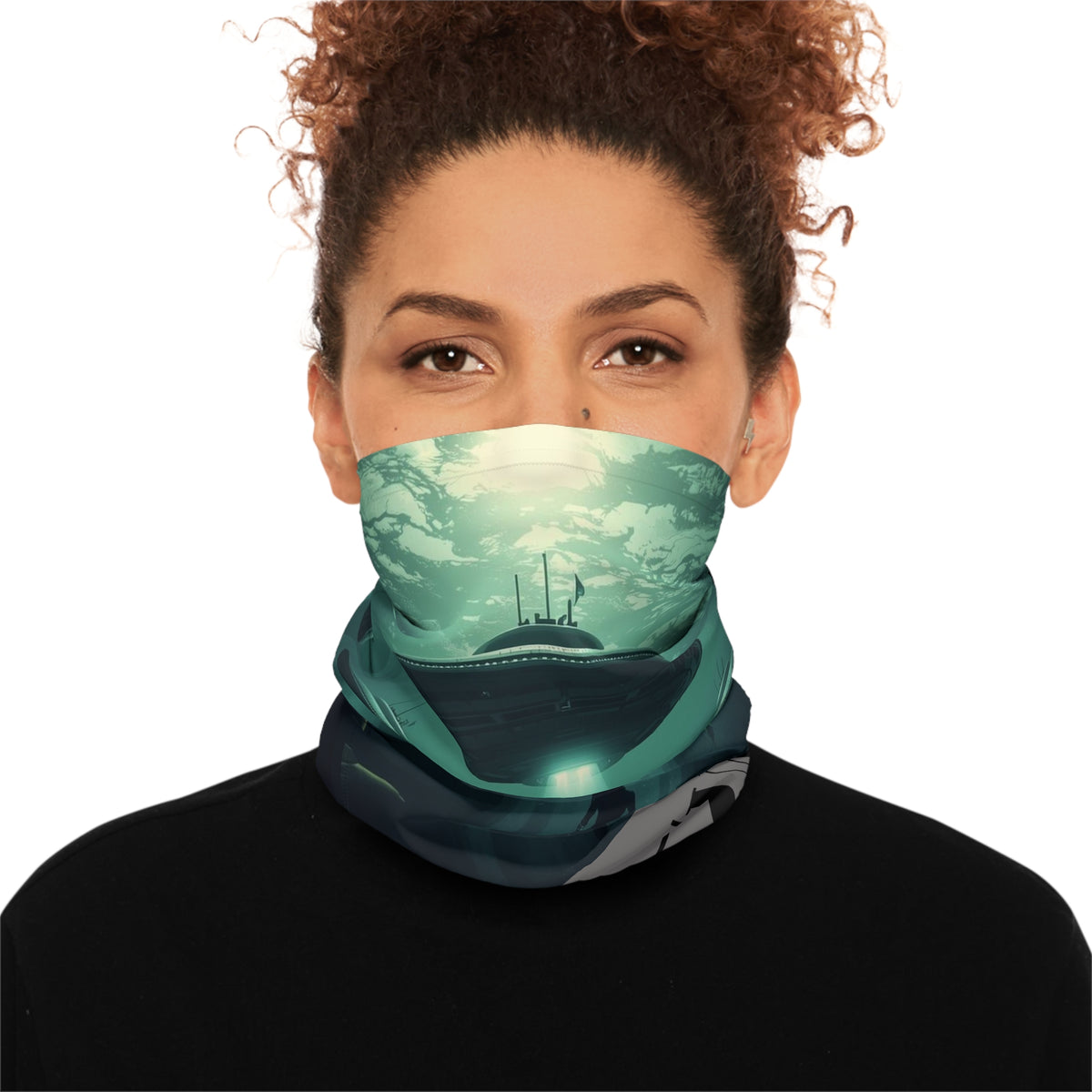 UFO UAP Underwater Gathering Neck Gaiter | Alien Sci‑Fi Face Covering