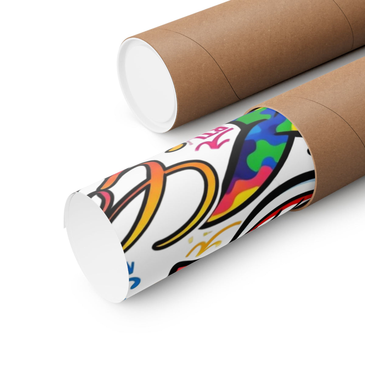 Colorful Rainbow Killa Shark Matte Poster – Bold Ocean Wall Art by GT Artland