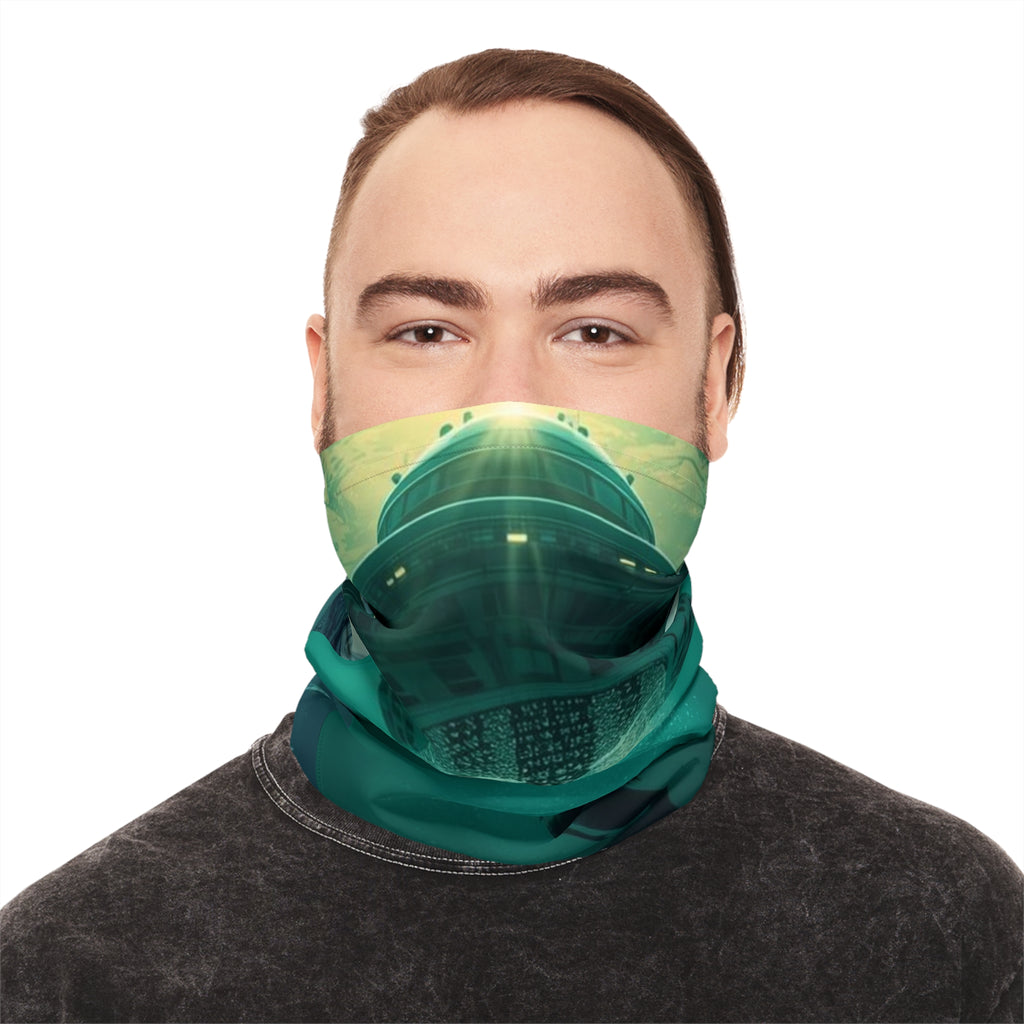 Mermaid Abduction Neck Gaiter | Alien Underwater Scene Face Covering