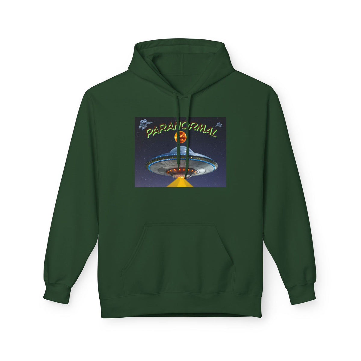 Retro UFO Spaceship Hoodie | Paranormal Alien Abduction Design