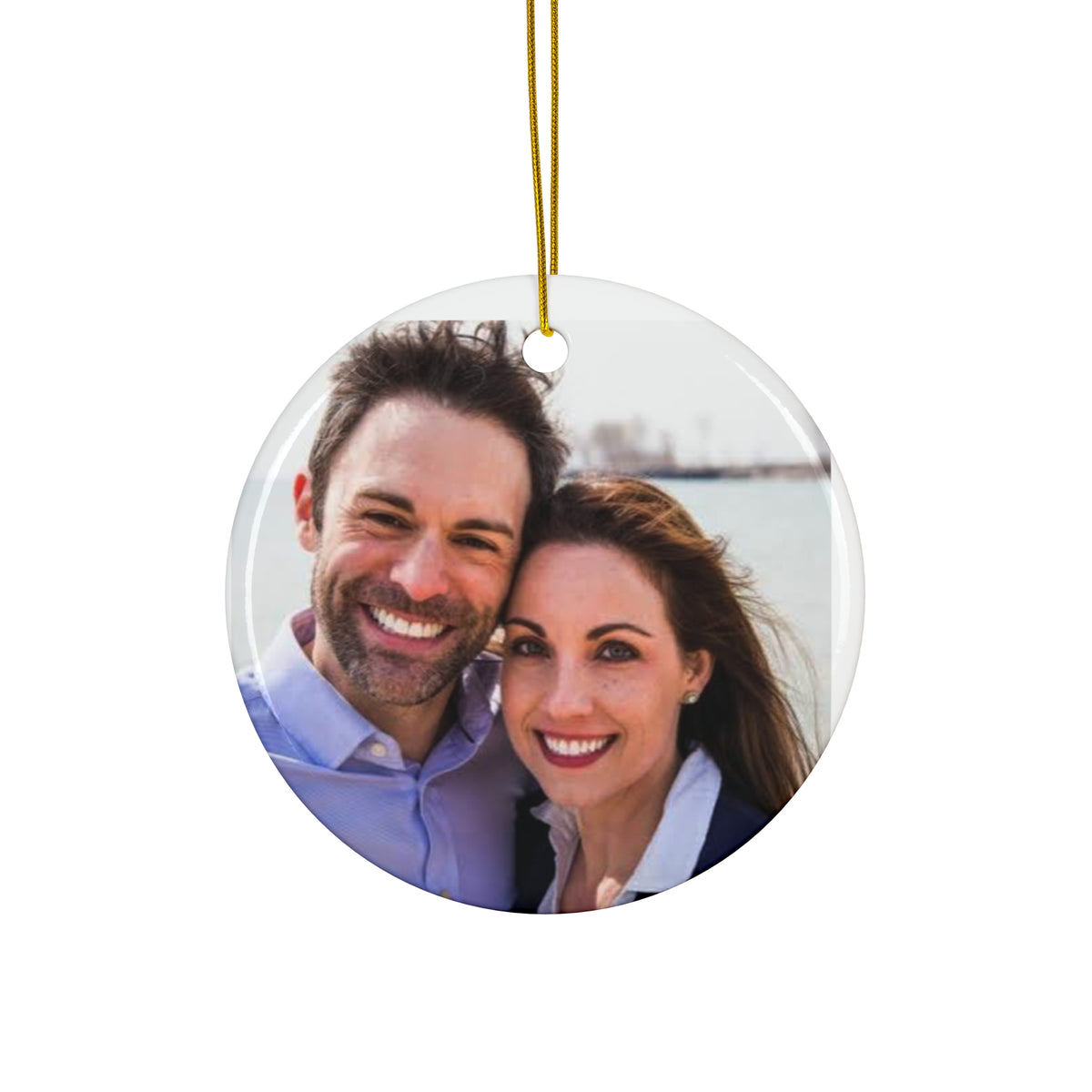 Personalized Photo Ceramic Ornament — Custom Round Holiday Keepsake (4 Shapes) by GT Artland