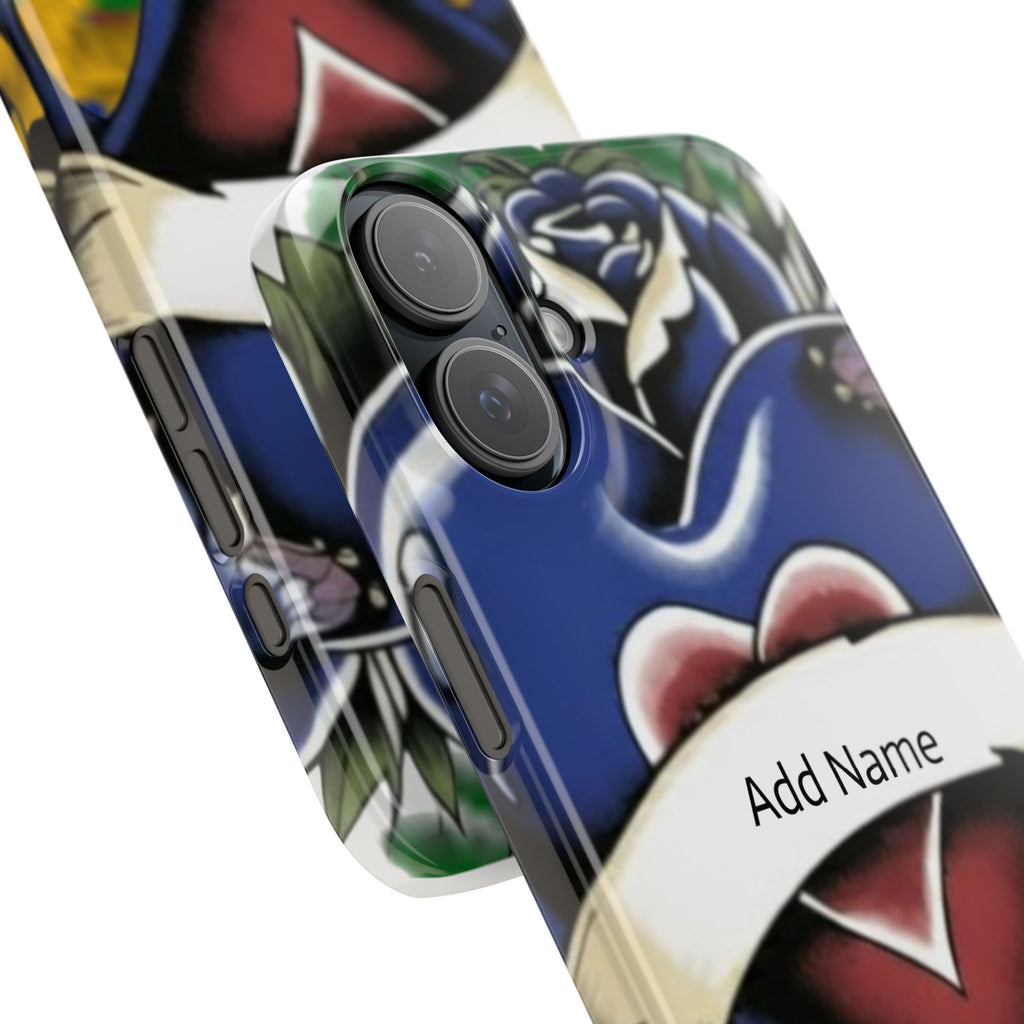 Blue Rose Garden Urban Styled Illustration Slim Phone Case |  by GT Artland