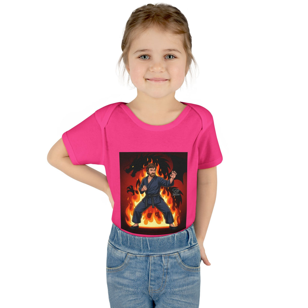 Flame Ninja Infant Bodysuit | Dragon Fire Martial Arts Baby Onesie