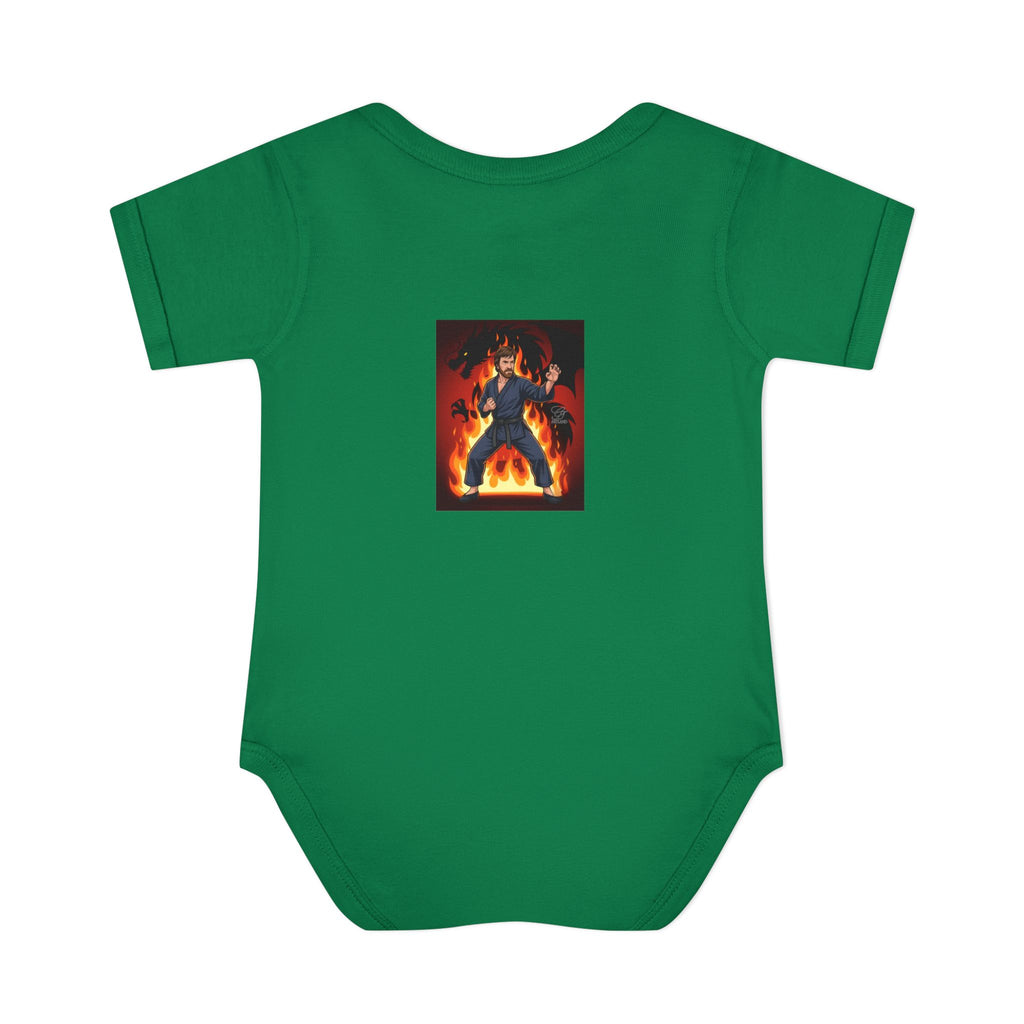 Flame Ninja Infant Bodysuit | Dragon Fire Martial Arts Baby Onesie