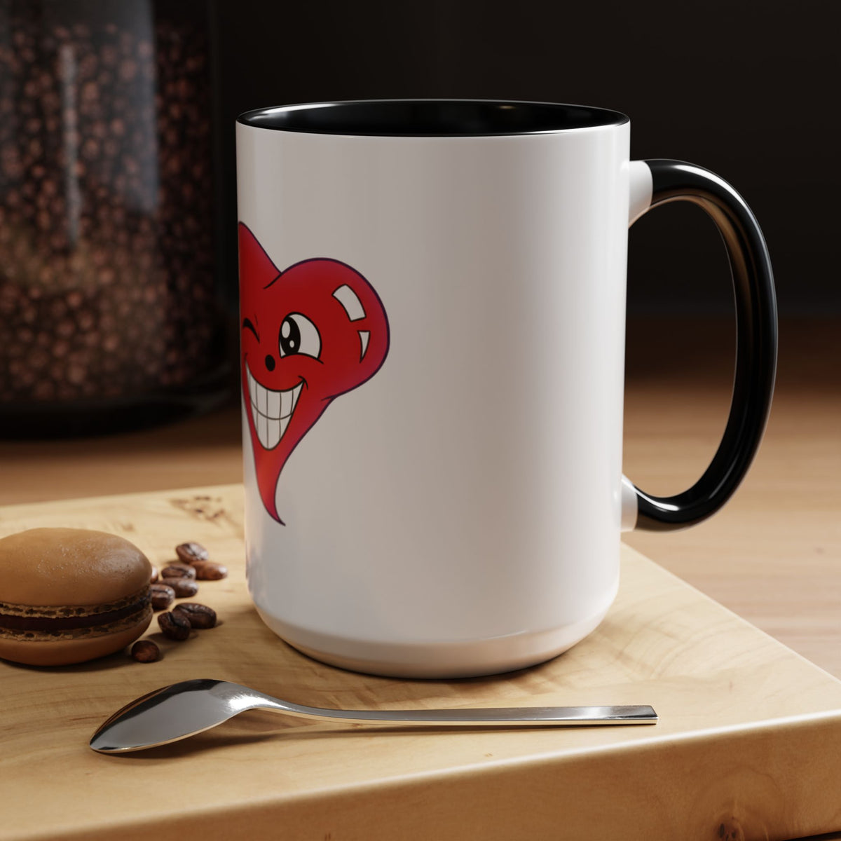 Winking Heart Graphic Mug | Accent Coffee Mug 11oz 15oz