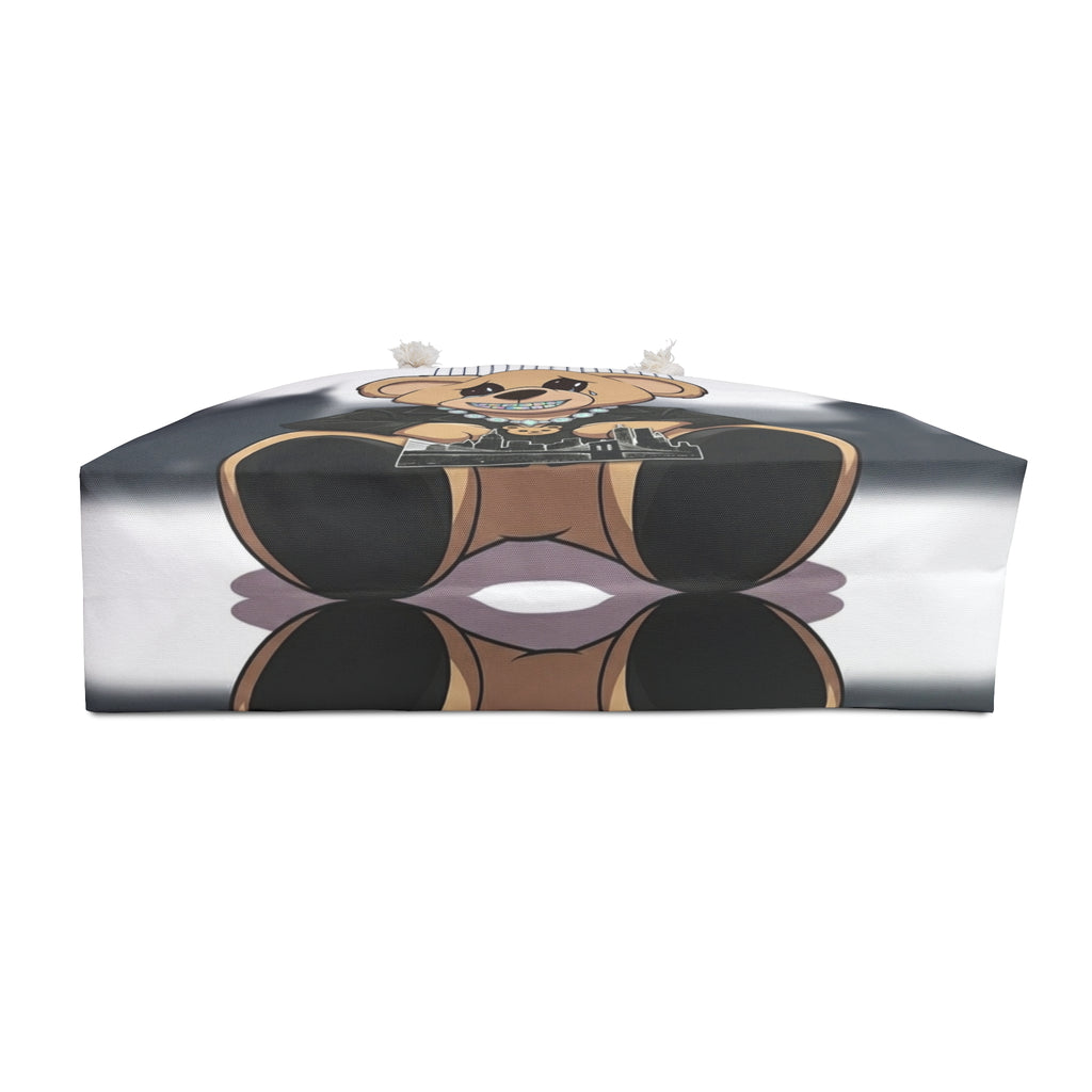 Diamond Grill Diamond Designer Teddy Bear Weekender Bag | City Skyline, Cute Bear Illustration by GT Artland
