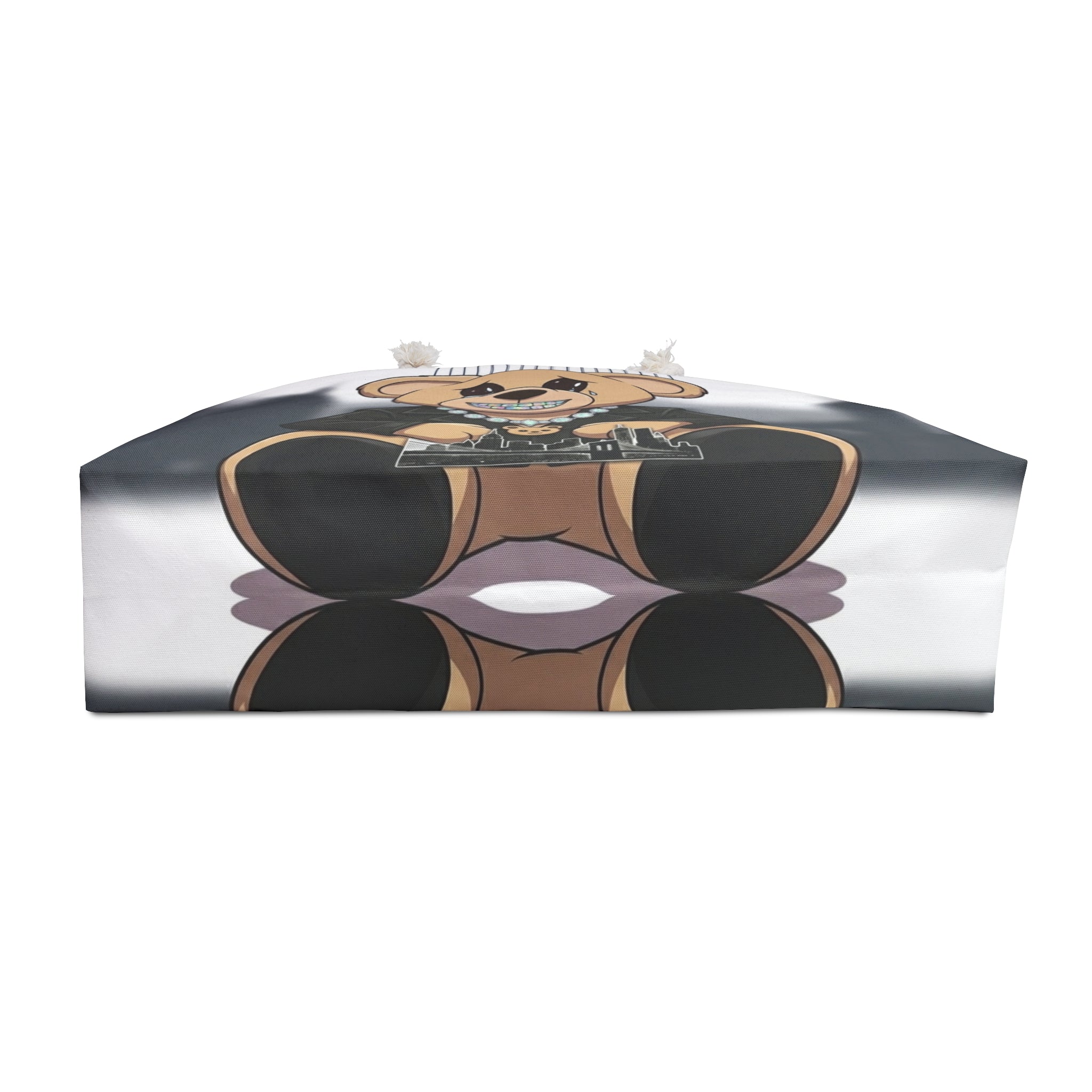 Diamond Grill Diamond Designer Teddy Bear Weekender Bag | City Skyline, Cute Bear Illustration by GT Artland