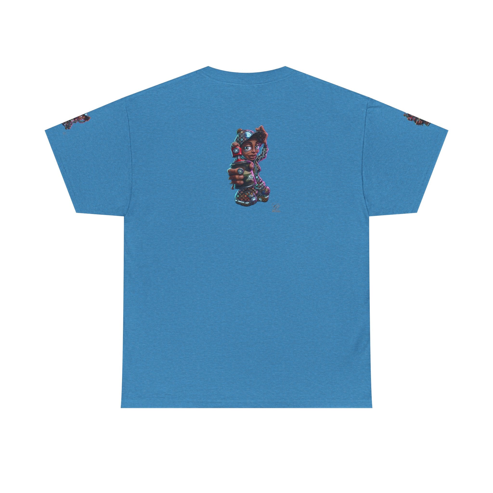 Ebony Futuristic Urban Spray Can Kid Gamer Tee - Cute Streetwear Graphic T-Shirt by GT Artland