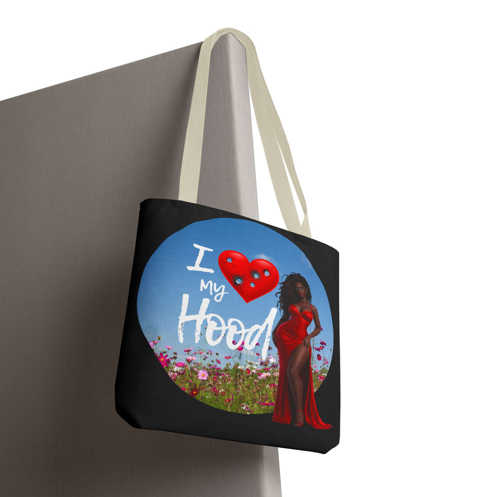 I Love My Hood tote bag | All-over print handbag
