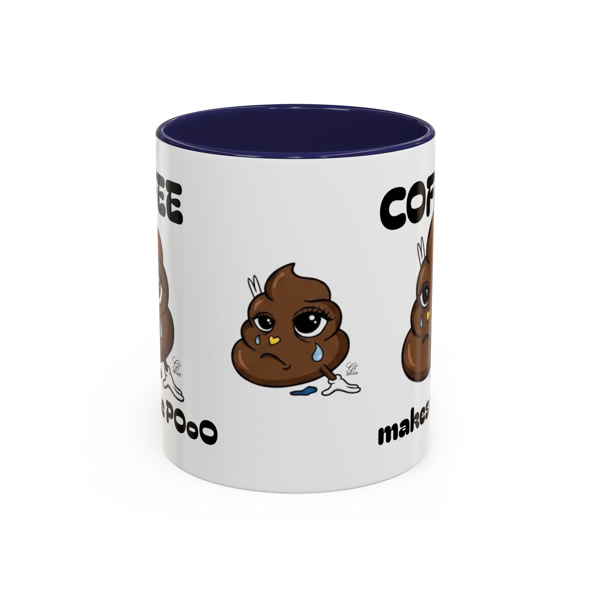 Coffee Mug — "Coffee Makes Me Pooo" Funny Novelty Accent Mug by GT Artland