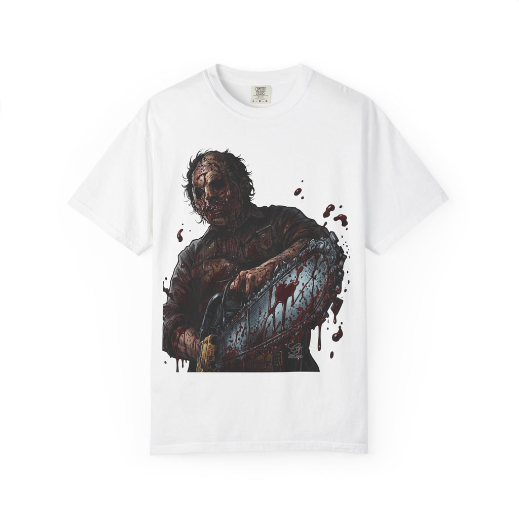 Bloodied Leatherface T-shirt | Horror Movie Chainsaw Design