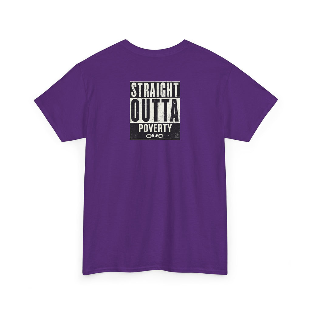 Straight Outta Poverty T-Shirt | Typographic Statement Tee by GT Artland