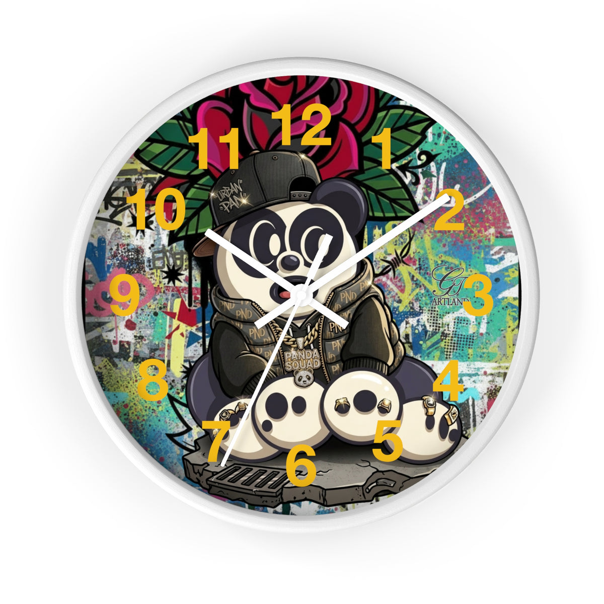Graffiti Panda Designer Wall Clock