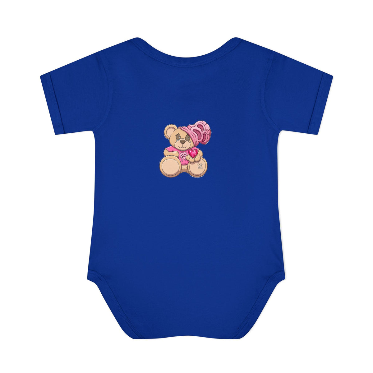 Pink Heart Teddy Bear Infant Bodysuit by GT Artland