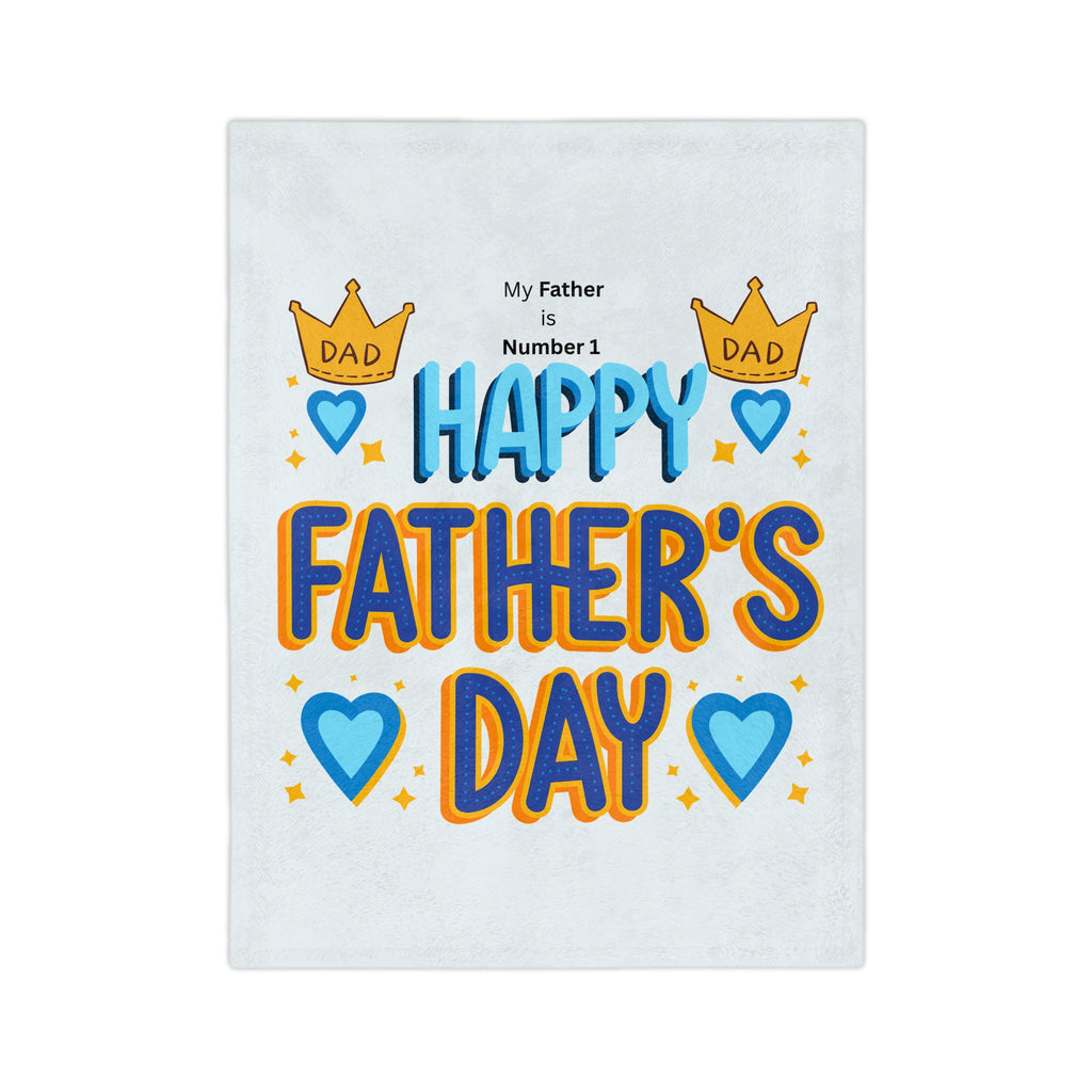 Happy Father's Day Velveteen Blanket Cute Design
