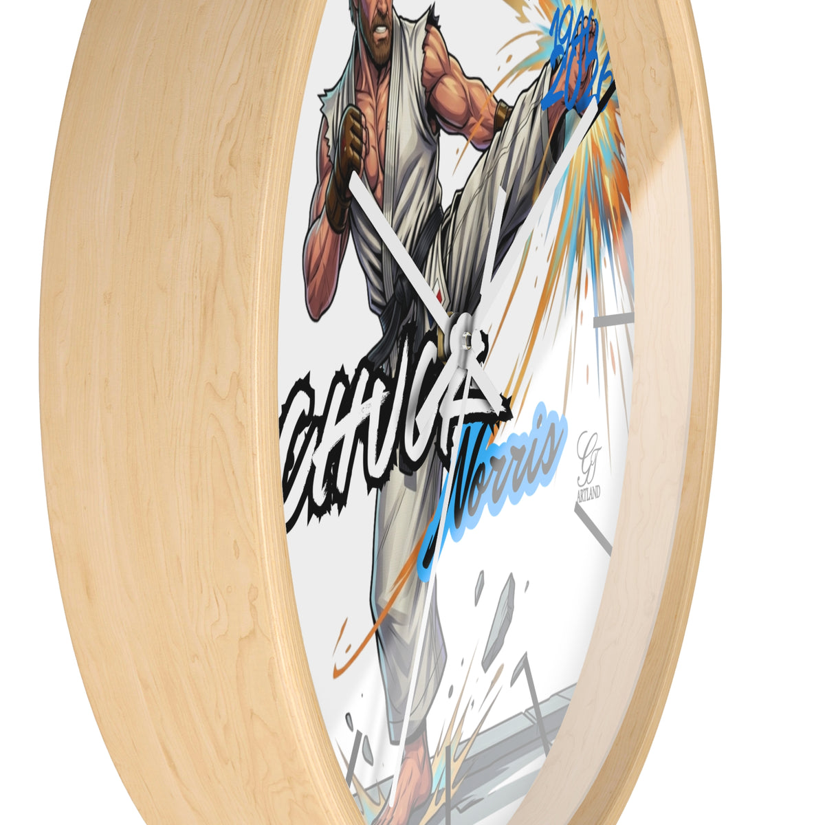 Chuck Norris Kicks, Courage and Karate Wall Clock by GT Artland