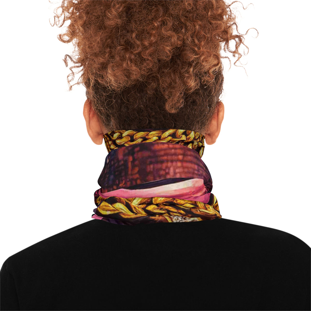 P Matter Pig Face with Gold Chains Neck Gaiter | Lightweight Mask by GT Artland