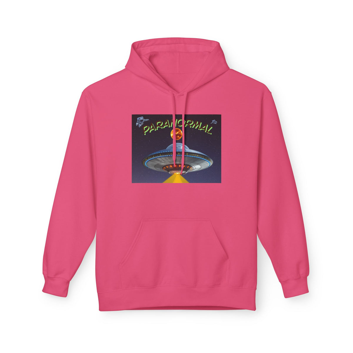 Retro UFO Spaceship Hoodie | Paranormal Alien Abduction Design