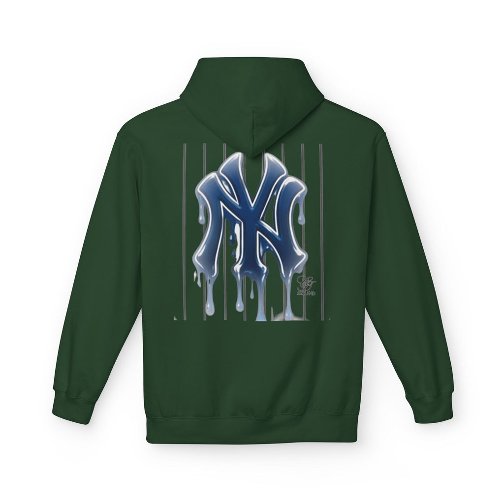 Dripping NY Fan Gear Logo Hoodie | Baseball Pinstripe Streetwear by GT Artland