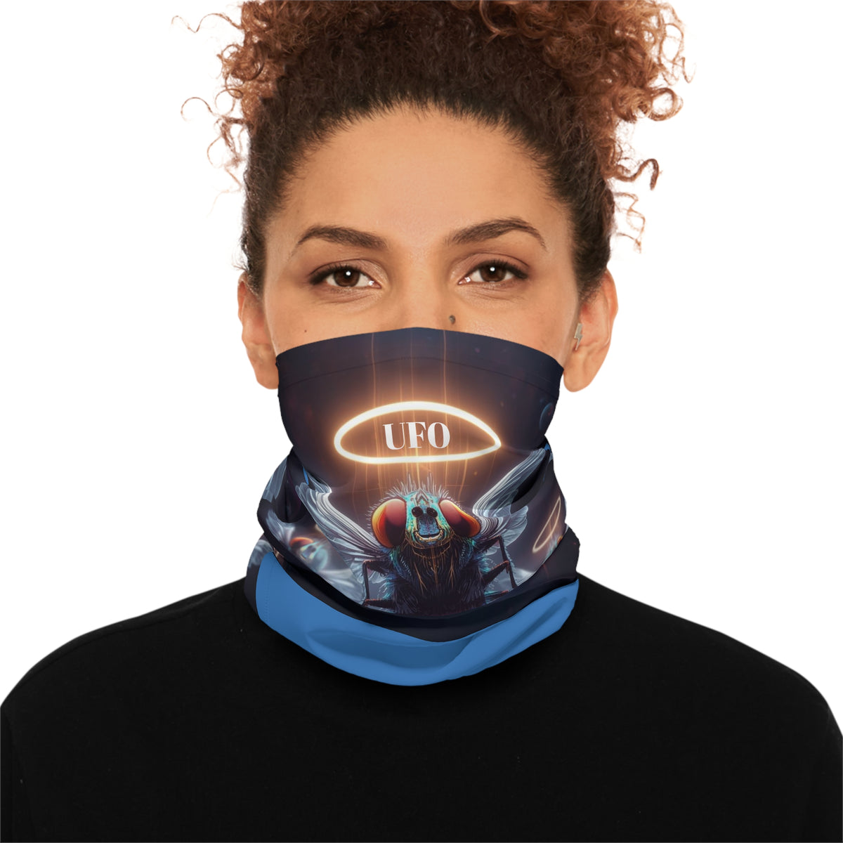 UFO Halo Insect lightweight neck gaiter | sci-fi bug design, space wings